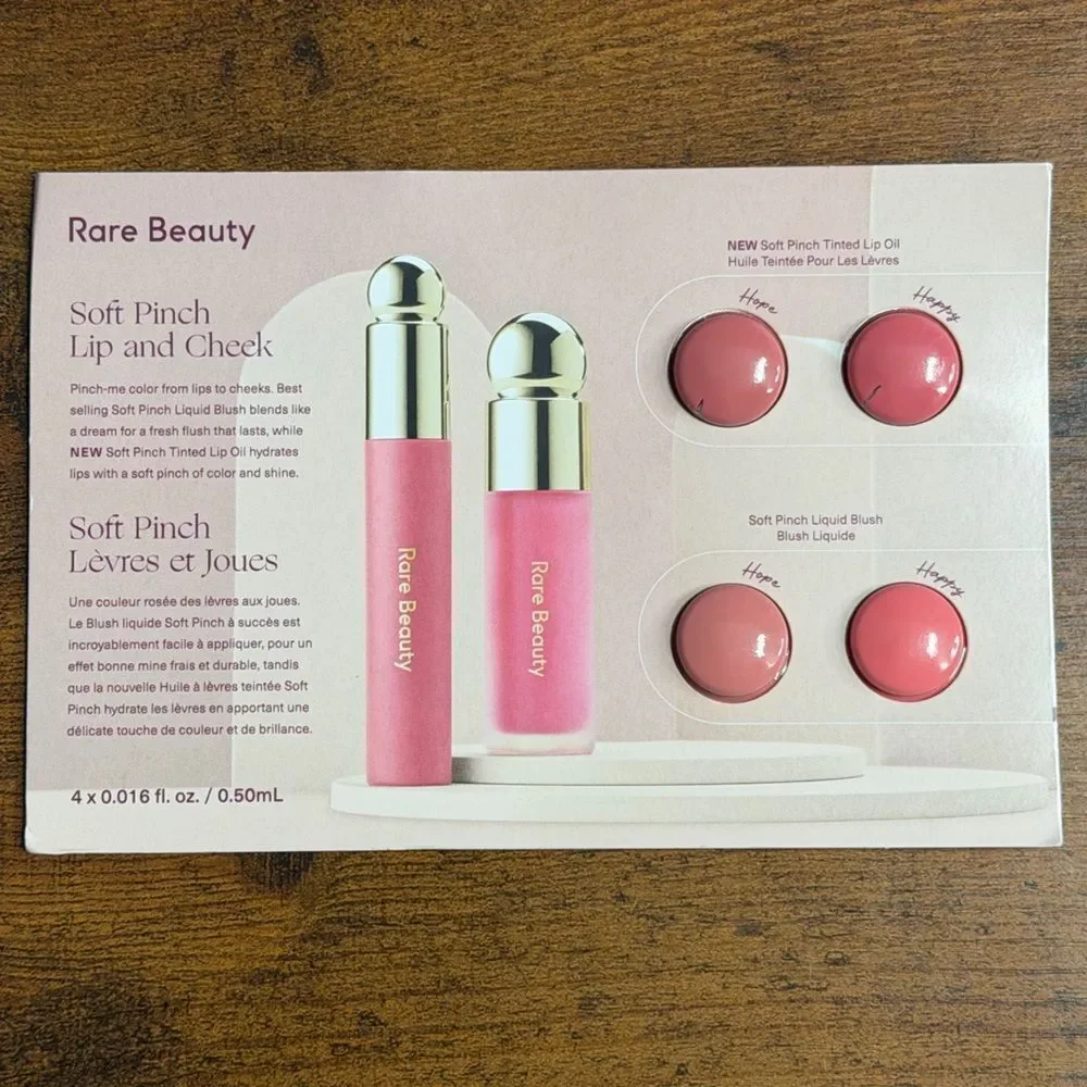 Rare Beauty Bundle: Courage Lip + Mini Hope Blush +Find Comfort Mist +Sample-NEW